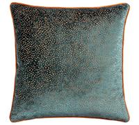 Paoletti Estelle Housse de Coussin Bleu Sarcelle/Rouille 45 x 45 cm