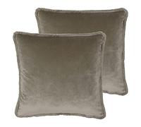 Paoletti Freya Twin Pack Polyester Rempli Coussins, Taupe, 45 x 45cm