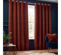 Paoletti Galaxy Paire De Rideaux à œillets - Occultants Doublés Luxueuse Opulente Chenille Rideaux (Cuivre - 229x183cm)