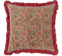 Paoletti Haven Coussin en Velours de Coton et Plumes Motif Floral