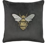 Paoletti Hortus Coussin, Velours, Charbon, 50 x 50cm