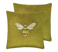 Paoletti Hortus Twin Pack Polyester Rempli Coussins, Olive, 50 x 50cm