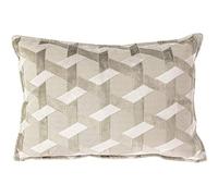 Paoletti Housse de Coussin Delano, Velours, Ivoire/Taupe, 60 x 40 cm (Pack of 1)