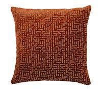 Paoletti Housse de Coussin Delphi, Velours, Rouille, 45 x 45 cm