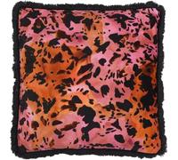 Paoletti - Housse de coussin imprimé animal "Colette", satin avec franges RV2944 (45 cm x 45 cm) (Multicolore)