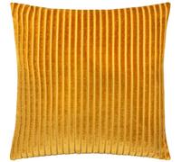 Paoletti Housse de Coussin Savoy Stripe - Coussin décoratif réversible en Velours texturé Doux pour canapés, Lits et fauteuils (Or - 50x50cm)