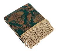 Paoletti Jeté Jacquard Floral Shiraz, 130 x 170cm, Emerald