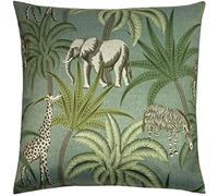 Paoletti Jungle Parade Polyester Coussin rempli, Vert, 50 x 50cm