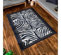 Paoletti Leopardis Tapis d'extérieur imprimé zèbre pour intérieur/extérieur - Multicolore - 120 x 170 cm