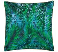 Paoletti Majorelle Palm Outdoor Coussin rempli de Polyester - Azur - 50x50cm
