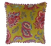 Paoletti Malisa Pailsey Coussin rembourré en Velours de Coton Riche en Plumes