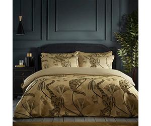 Paoletti Moondusk Parure de lit en Jacquard Doré Super King Size