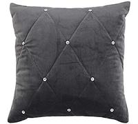 Paoletti New Diamante C/Case 55X55 Pewter, Polyester, Zinn, 55x55cm