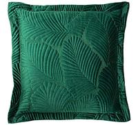 Paoletti Palmeria Coussin, Velours, émeraude, 60 x 60cm