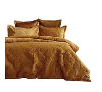 Paoletti Palmeria Housse de Couette et taie Set, Polyester, Or, Double
