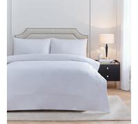 Paoletti Parure de lit Elara - Parure de lit de Luxe en Coton 200 Fils au Pouce carré avec Bordure brodée (Blanc - Double)