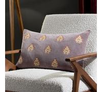 Paoletti Rennes Coussin rembourré en Velours de Coton brodé