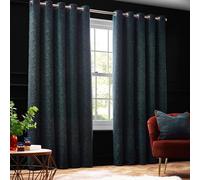 Paoletti - Rideaux à oeillets "New Galaxy", chenille RV3278 (168 cm x 183 cm) (Emeraude)
