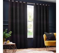 Paoletti - Rideaux à oeillets "New Galaxy", chenille RV3521 (229 cm x 183 cm) (Noir)