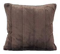 Paoletti Riva Empress Place Rempli Coussin Brown - Super Soft Fausse Fourrure - Réversible - Fermeture Zippée - Lavable en Machine - 100 Cas (18" X 18" Pouces), Polyester, Taupe, 45 X 45 Cm