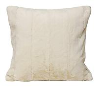 Paoletti Riva Empress Place Rempli Coussin Super Soft Fausse Fourrure - Réversible - Fermeture Zippée - Lavable Machine - 100 Cas (18" X 18" Pouces), Polyester, Crème, 45 X 45 Cm