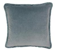 Paoletti Riva Freya Housse De Coussin Canard Egg Bleu Super Soft Velours Tissu Coton Frangée Edges Lavable en Machine 100% Polyester 45 X 45 Cm (18" X 18" Pouces)