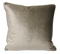 Paoletti Riva Luxe Coussin Velours Couverture - Vison Gris - Soft Feel Velours Tissu - Réversible - Fermeture Cachée Zip - Lavable Machine - 100% Polyester - 55 X 55 Cm (22" X 22" Pouces)