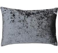 Paoletti Riva Verona Coussin Rectangulaire - Gris Étain - Velvet Feel - Crushed Velvet Look - Zip Caché Design - 100% Polyester - 40 X 60 Cm (16" X 24" Pouces) - Conçu Au Royaume-Uni