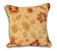 Paoletti Riva Zurich Housse De Coussin - Champagne Crème - Décoration Florale Jacquard Design - Canalisé Edges - Réversible - 100% Polyester - 55 X 55 Cm (22" X 22" Pouces) - Conçu Au Royaume-Uni