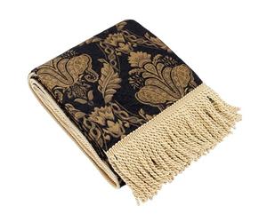 Paoletti Shiraz Traditional Jacquard Throw, Black, 130 x 170cm