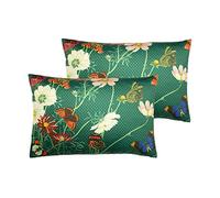 Paoletti Wild Fauna Polyester Filled Cushions (Twin Pack), Emerald, 40 x 60cm