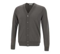 Paolo Pecora - Cardigan en laine jauge 16 - Homme - Pulls - Gris - Taille: S