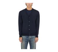 Paolo Pecora - Cardigan en Laine Vierge - Homme - Pulls - Bleu - Taille: 2XL