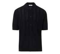 Paolo Pecora - Chemise en tricot à manches courtes noire - Homme - Pulls - Noir - Taille: L