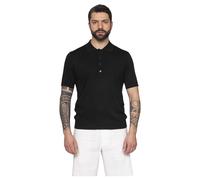 Paolo Pecora - Polo a quattro bottoni - Homme - Tops - Noir - Taille: M