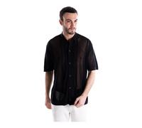 Paolo Pecora - Camicia Maglia - Homme - Tops - Noir - Taille: XL