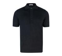 Paolo Pecora - Polo Noir Côtelé Soie Coton - Homme - Tops - Noir - Taille: L
