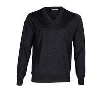 Paolo Pecora - Pull en laine vierge pour homme avec col en V. Fabriqué en Italie - Homme - Pulls - Noir - Taille: 2XL