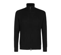 Paolo Pecora - Pull Zippé à Carreaux en Laine Mérinos - Homme - Pulls - Noir - Taille: M
