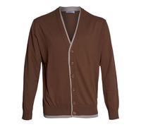 Paolo Pecora - V-neck Cardigan - Homme - Pulls - Brun - Taille: 2XL