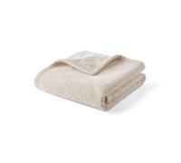 Paolo - plaid - 100x140 cm - en velours texturé et velours - Beige