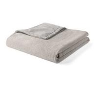 Paolo - plaid - 200x140 cm - en velours texturé et velours - Gris clair Gris clair G