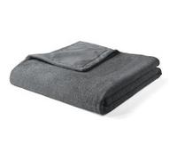 Paolo - plaid - 200x140 cm - en velours texturé et velours - Gris foncé Gris foncé G