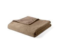 Paolo - plaid - 200x140 cm - en velours texturé et velours - Taupe