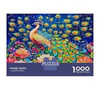 Paon 1000 Pièces Coffret Puzzle Puzzle Premium Carton Solide - Ultra Dur Couples, Top Noté, Cadeau Noël Parfait pour Tout Le Monde 52x38cm/1000pcs
