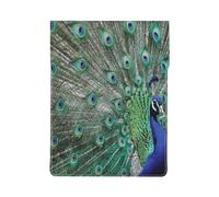 Paon affichant Ses Plumes, Ailes Ouvertes,Housse en Cuir synthétique pour Ordinateur Portable, Sacoche pour Ordinateur Portable, Sacoche pour Tablette