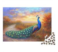 Paon coloré Puzzle 1000 Pièces avec Clic Parfait, Puzzle Adulte Paon fleuriultra Difficult Puzzle pour Un Jeu De Puzzle De Fête, pour Les Amateurs D'énigmes 52x38cm/100