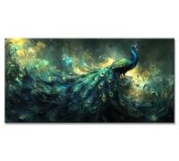 Paon Diamond Painting Adulte Enfant 5D DIY Loisirs Créatifs Adultes Difficile Accessoires Inclus Animal Broderie Diamant Painting kit Peinture xxl Grand Format Strass Point de Croix 55x110cm y-6286