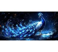 Paon Diamond Painting RêVe Peinture Diamant Adulte Point de Croix Activité Manuelle Adulte Mosaique Loisir Creatif Peinture Diamant Diamond-Painting Enfant, pour Decoration Automne 100x200cm F - 391