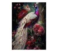 Paon Fleur Papillon Puzzle, 1000 Pièces pour Adultes Haute Qualité
